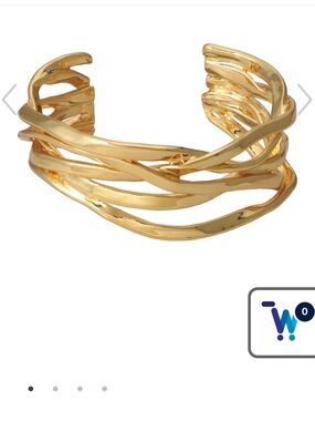 Cecile Jeanne Gold Cuff Bracelet